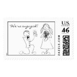 We're engaged! Postage Stamp