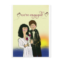 We're engaged postcards by perfectwedding We're engaged postcards