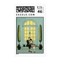 We're Engaged Vintage Wedding postage
