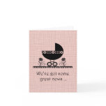 We're Expecting A Baby Pink Announcement cards