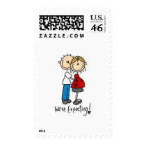We're Expecting Baby Tshirts and gifts Postage Stamps