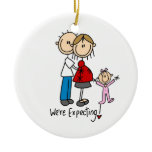 We're Expecting Couple with Toddler Girl Ornament