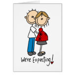 We're Expecting! Pregnant Stick Figure Card