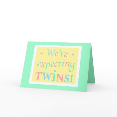 "We're expecting TWINS!" Card by OccasionsByMadeleine