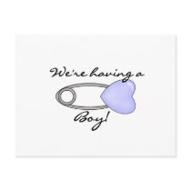 We're Having a Boy postcards
