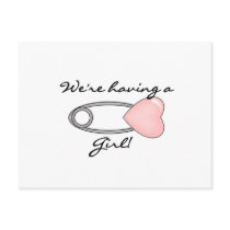 We're Having a Girl postcards by maternity We're Having a Girl postcards