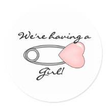 We're Having a Girl Stickers