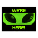 WE'RE HERE! card