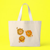 "We're Here!!" Cute Cartoon Lions Bag