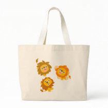 "We're Here!!" Cute Cartoon Lions Bag