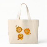 "We're Here!!" Cute Cartoon Lions Bag