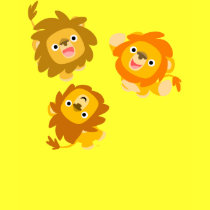 "We're Here!!" Cute Cartoon Lions Women T-shirt