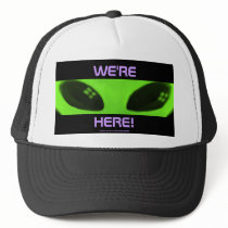 WE'RE HERE! v2 cap hats by Area52Q WE'RE HERE! v2 cap hats