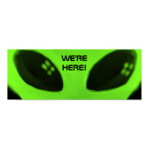 WE'RE HERE! w/words poster posters by Area52Q WE'RE HERE! w/words poster posters