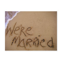 We're Married in Sand Postcard