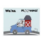 We're Moving Cow Postcard