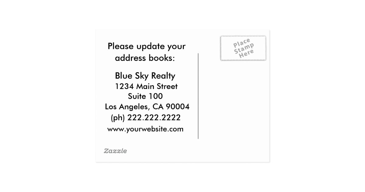 we re moving custom business address change postcard zazzle business address change