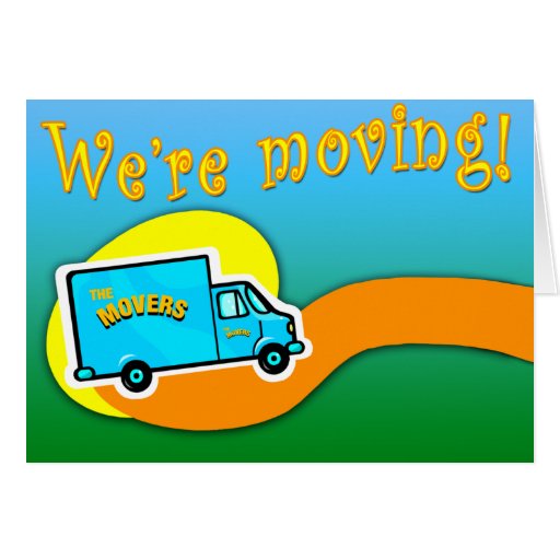We're Moving Customizable Announcements Zazzle