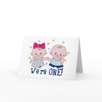 We're One Boy & Girl Card