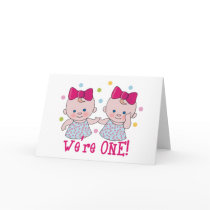 We're One Girls Card by pinkinkart We're One Girls Card