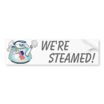 WE'RE STEAMED! - Tea Party bumper stickers