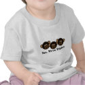 We're Triplets  Monkeys t-shirts