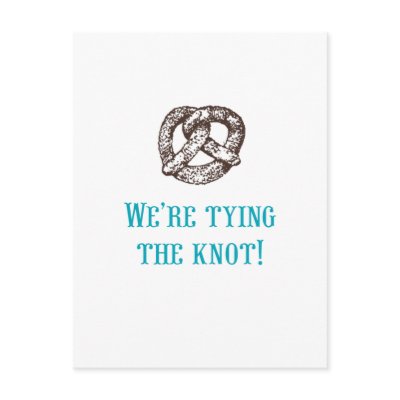 We're tying the knot! Postcard