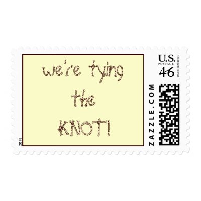 "we're tying the KNOT!" stamp