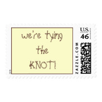 "we're tying the KNOT!" stamp
