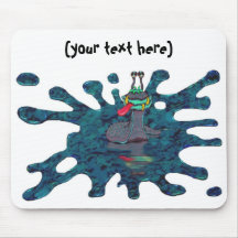 WereSlug verde Splat, (su texto aquí) Tapete De Raton