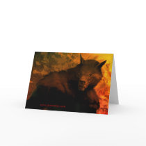 Werewolf bust Greeting Cards