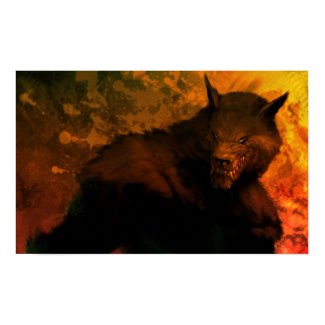 werewolf bust print