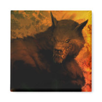 Werewolf bust Refrigerator Magnet