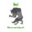 Werewolf "Hey!" Art Print by Nathan Lee James