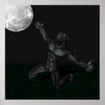 Werewolf Lycan Howling and Baying At The Moon