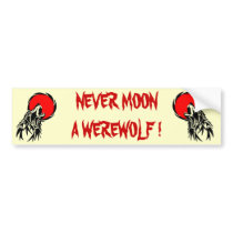 Werewolf Moon Bumper Sticker