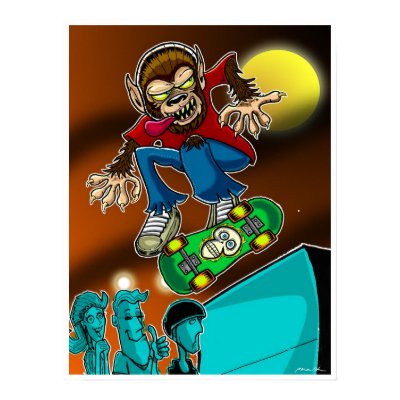 Werewolf Skater Poster by jawboneradio