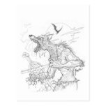 Werewolf transformation postcard