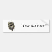 Werewolf ~ Wolf Monster Fantasy Art Bumper Sticker