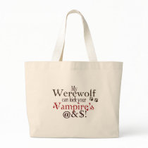 werewolf word art bags