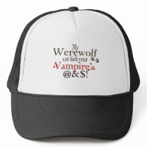 werewolf word art hats
