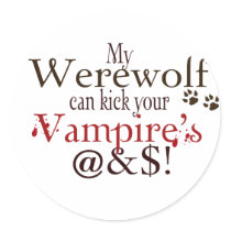 werewolf word art stickers