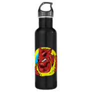 werewolf yellow shirt head graphic 24oz water bottle