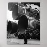 Werner von Bran and the Saturn V rocket Print Werner von Bran and the Saturn V rocket Print