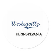 Wesleyville Pennsylvania City Classic Round Stickers