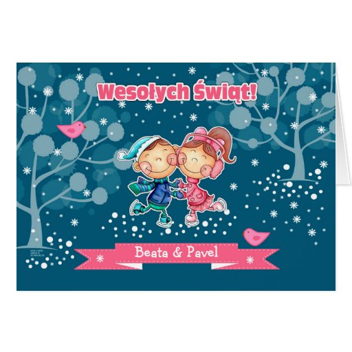 Wesolych Swiat. Polish Christmas Greeting Cards | Zazzle