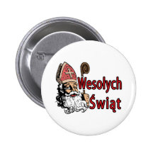 Wesolych Swiat St. Nicholas Buttons