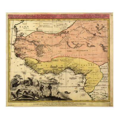 West Africa 1743 Antique Map maps of gabon. West Africa 1743 Antique Map