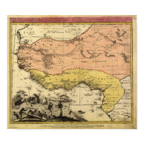 West Africa 1743 Antique Map posters