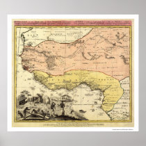 West Africa Map 1743 Posters